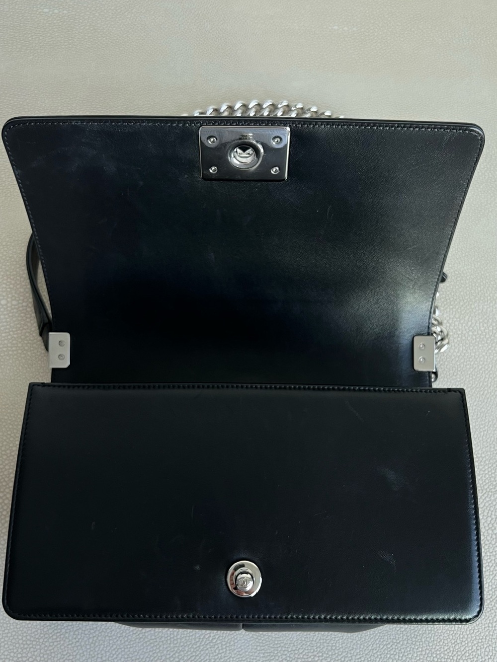 Chanel Black Quilted Calfskin Embroidered Boy Bag Medium - Picture 7 of 14
